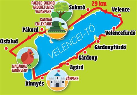 Velencei-tó térkép a Hotel Juventus és környékének látványosságaival