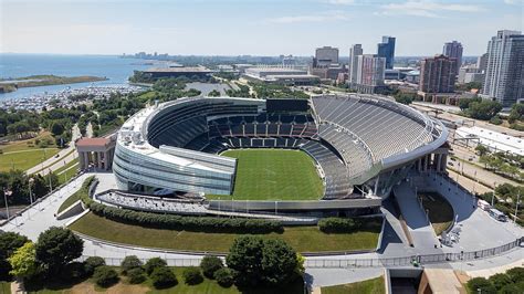 A Soldier Field stadion esti fényei, ahol az MLS All-Stars és a Real Madrid mérkőzött