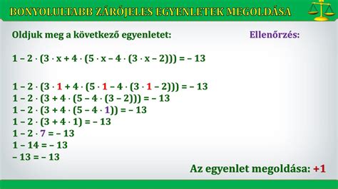 Egyenletek megoldásának folyamata