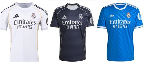 A Real Madrid hazai, idegenbeli és harmadik mezének fejlődése az elmúlt évtizedekben