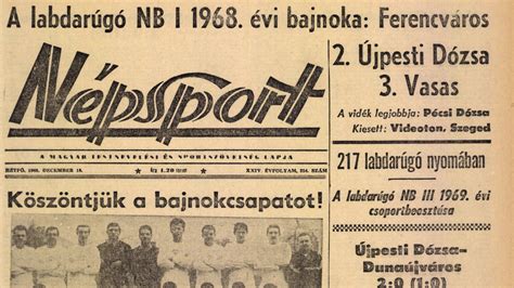 A Fradi-Vasas 1968-as bajnoki mérkőzésének archív felvétele
