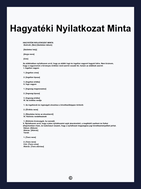 Hagyatéki eljárás folyamatábrája