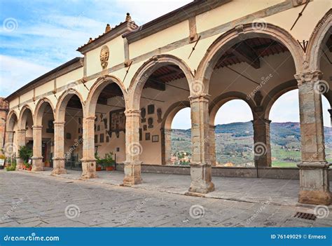 Piazza del Comune a Vasari Loggiával Castiglion Fiorentinóban