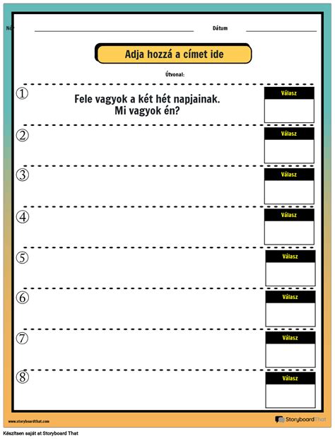 betűkirakós és rejtvények sémája