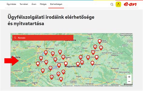Ügyfélszolgálati cím térképe