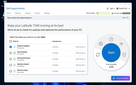Dell SupportAssist felület BIOS frissítéshez