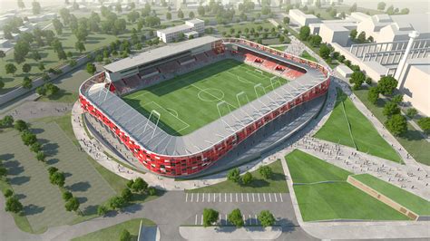 Az újjáépített Bozsik Stadion látványterve