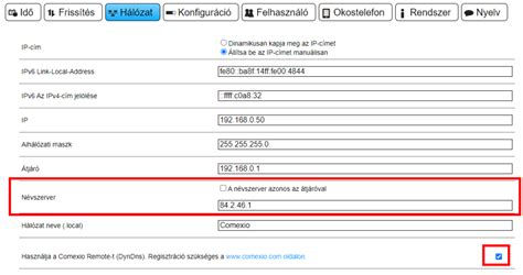 Hálózati adapter beállítások ellenőrzése