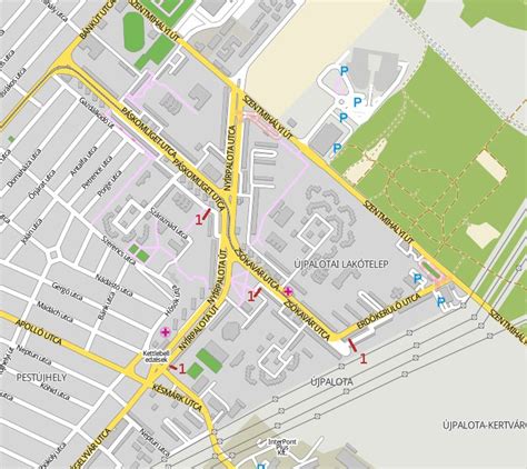 Siófoki városfejlesztési térkép a keleti városrész kiemelt jelölésével és a tervezett Auchan helyével