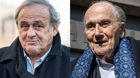 Joseph Blatter és Michel Platini a telki sajtótájékoztatón