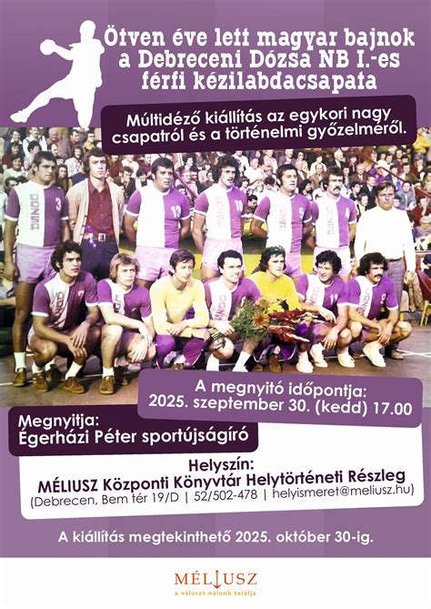 A Debreceni Dózsa 1975-ös bajnokcsapatának tagjai