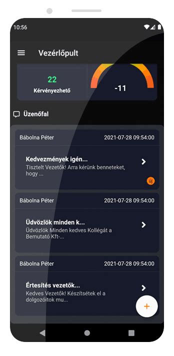 Sofascore mobil applikáció felülete