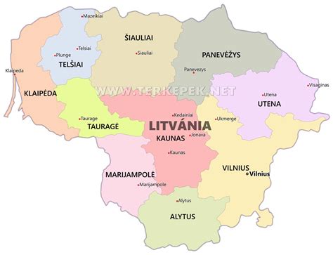 Litvánia kosárlabda térkép