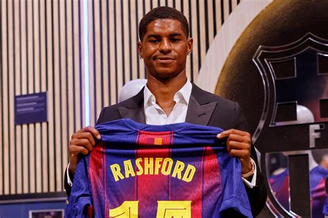 Marcus Rashford a Barcelona edzőmezében