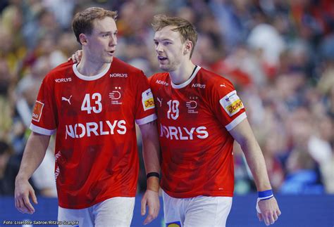 Mathias Gidsel és Simon Pytlick kézilabdázók