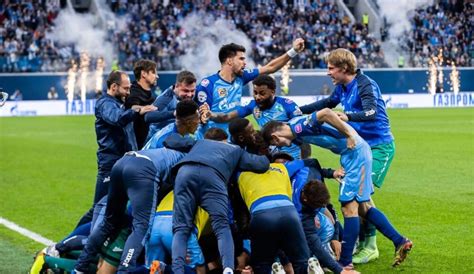 A Zenit csapatának ünneplése az orosz bajnokság megnyerése után