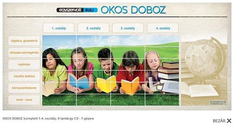 Az Okos Doboz digitális tanulási felületének képernyőfotója