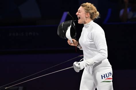 Muhari Eszter párbajtőrvívó olimpiai bronzérme Párizsban