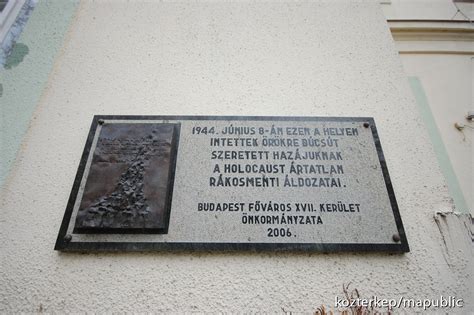 A Holokauszt áldozatainak emléktáblája