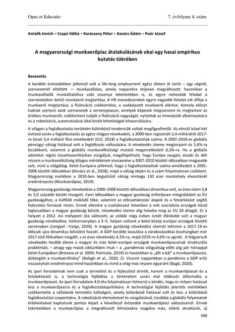 Magyarországi munkaerőpiac foglalkoztatottsági adatai