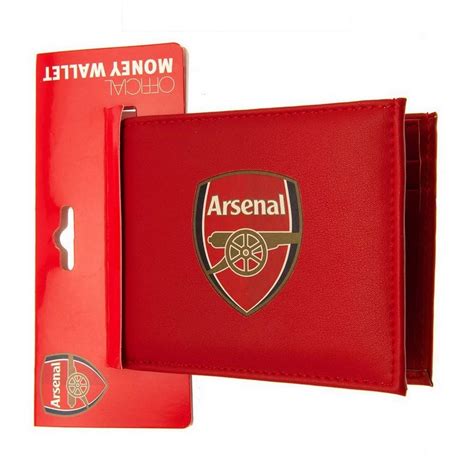 Arsenal FC címerrel díszített fekete pénztárca