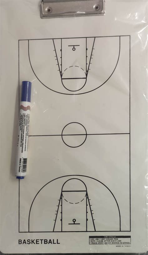 Különböző méretű kosárlabda taktikai táblák