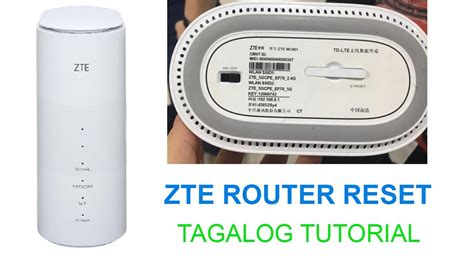 ZTE router reset gombja