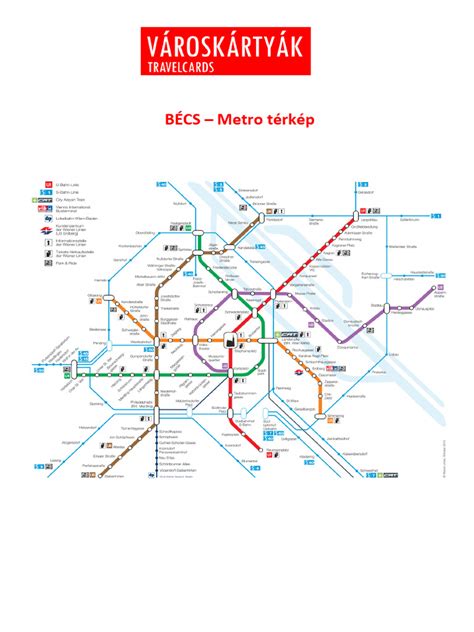 Bécs térkép a MEININGER Hotel és a főbb látványosságok kiemelésével