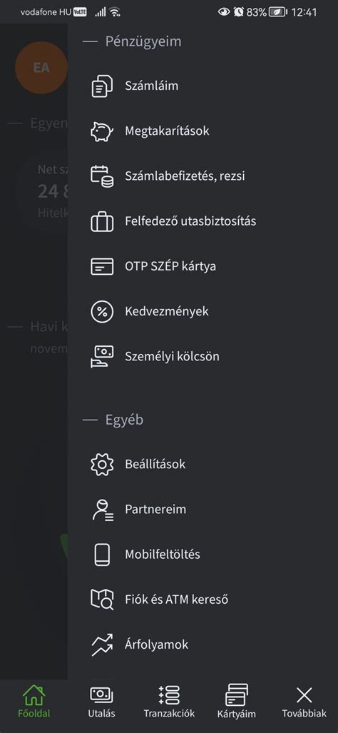 REF.REC alkalmazás felülete