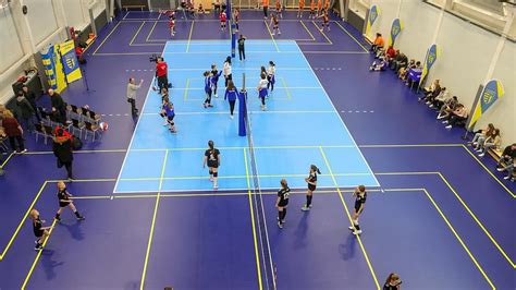 A felújított BVSC-Zugló röplabda csarnok belső tere