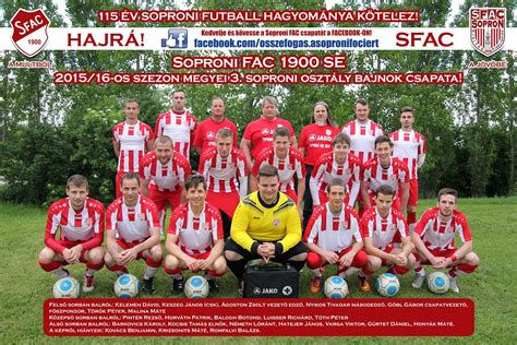 A Soproni FAC 1900 SE címere és a csapat stadionjának látképe