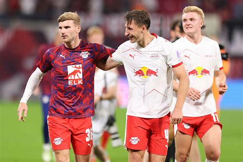Az RB Leipzig csapata a Bundesliga mérkőzésen