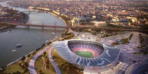 Az Atatürk Olimpiai Stadion légifelvétele a környező területtel