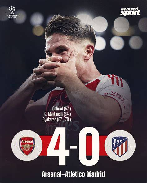 Az Arsenal ünnepli a továbbjutást a Bajnokok Ligájában