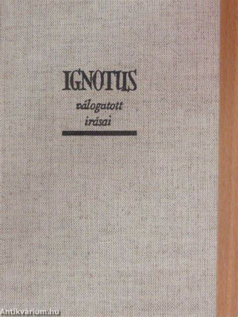 Ignotus válogatott írásai könyvborító