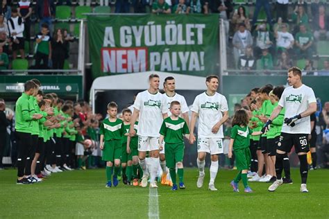 Ferencváros játékosai a Magyar Kupa elődöntőben