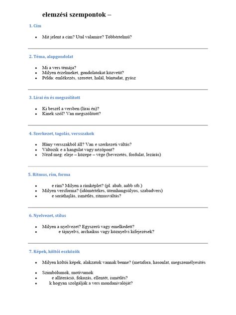 A játékosmegfigyelés fő szempontjai