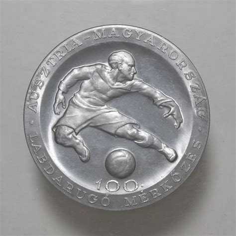 A 100. magyar-osztrák mérkőzés emlékérme, 1955