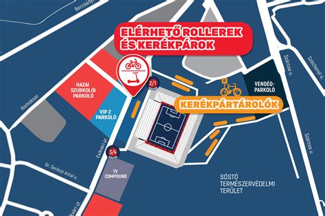 Parkolóhelyek jelölése a stadion körül