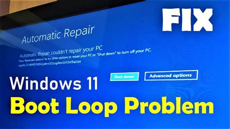 Windows telepítési hibaüzenet boot loop esetén
