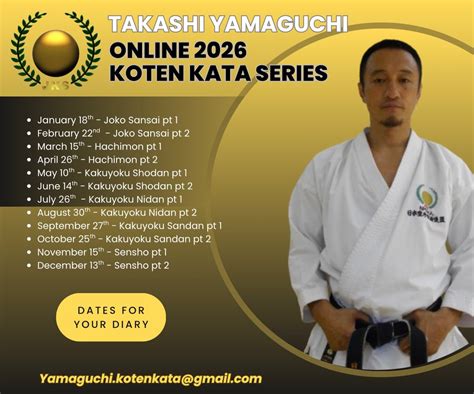 Takashi Yamaguchi sensei kata bemutatója online képzésen