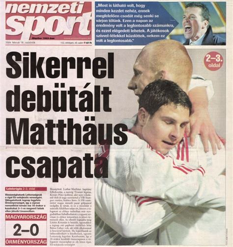 Lothar Matthaus a magyar válogatott élén
