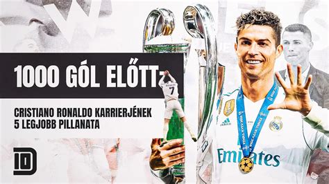 Cristiano Ronaldo karrierjének főbb állomásait bemutató infografika