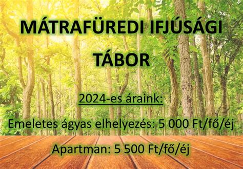 Mátrafüredi Ifjúsági Tábor kültéri területe