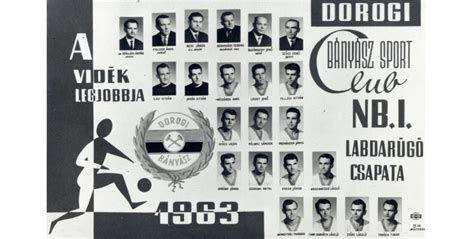 A Dorogi Bányász 1952-es kupadöntős csapata