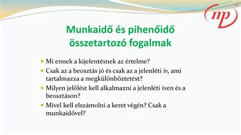 Infografika a munkaidőkeret felépítéséről