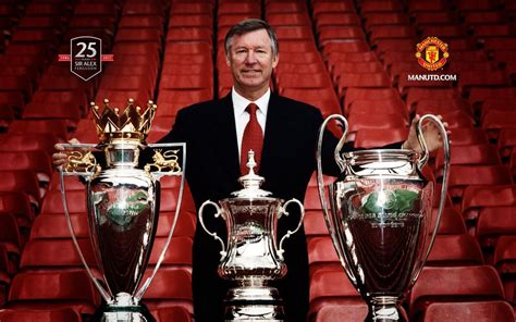 Sir Alex Ferguson a Manchester United menedzsereként, karrierje végén