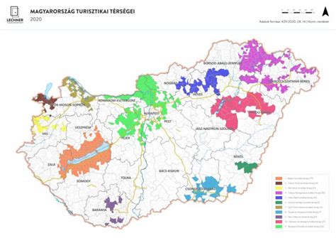 Magyarország turisztikai térképe vendégéjszakák száma alapján