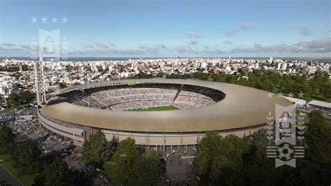 Az Estadio Centenario látképe Montevideóban