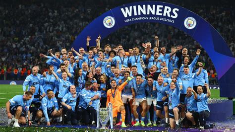 Manchester City játékosai ünneplik a győzelmet